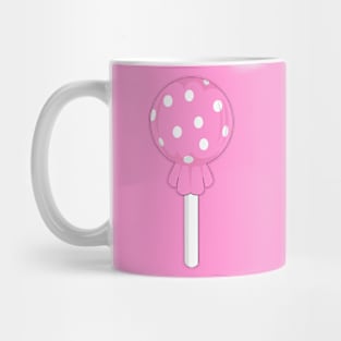 Pink polka dot lollipop Mug